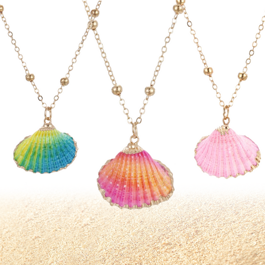 Ocean Treasures: Vibrant Colored Seashell Collection - Mermaids Gold 